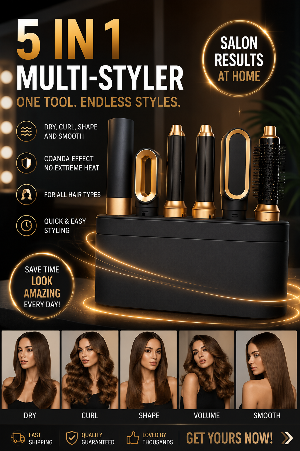 5-in-1 Multi Hair Styler & Curling Iron