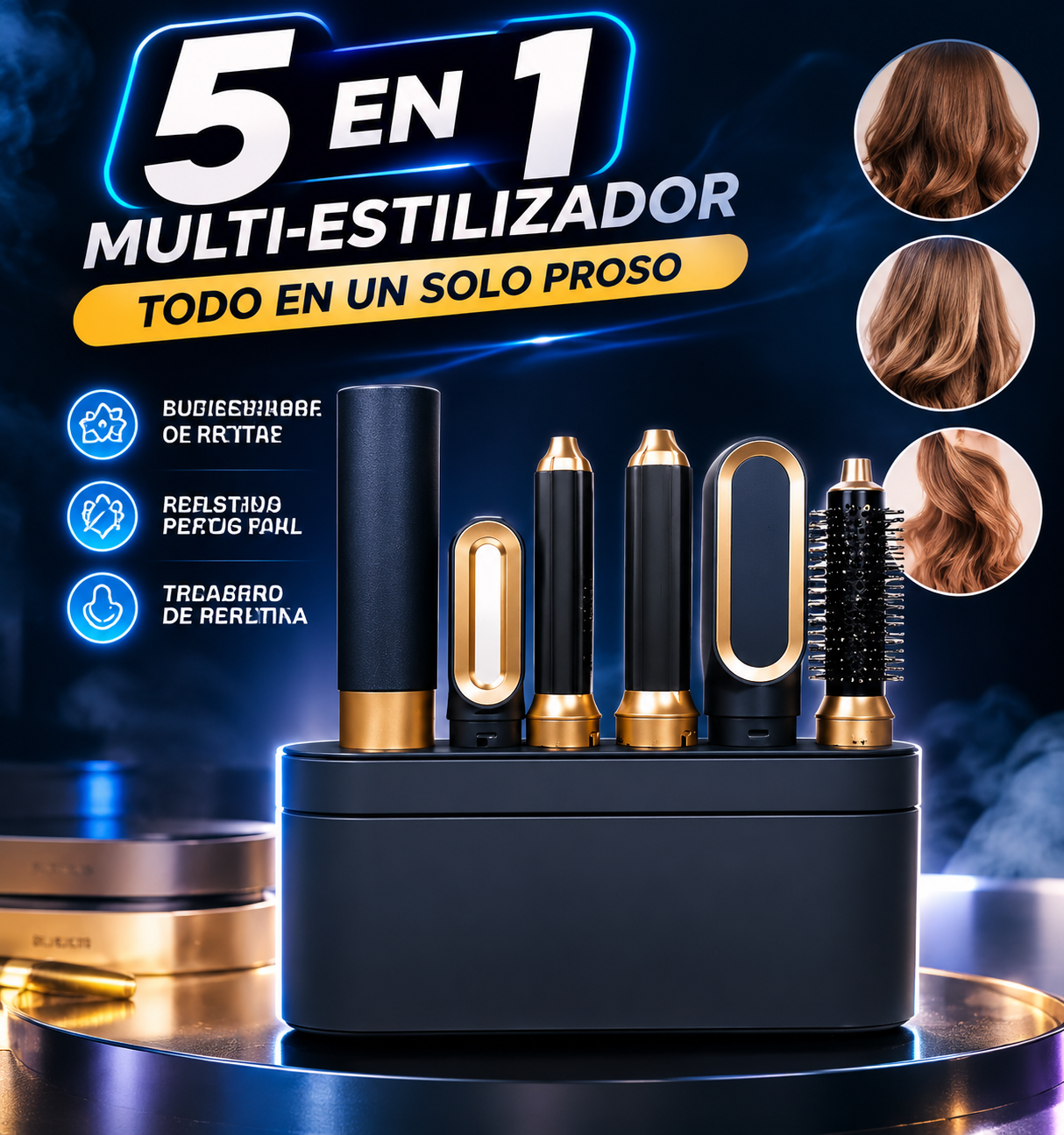 5-in-1 Multi Hair Styler & Curling Iron