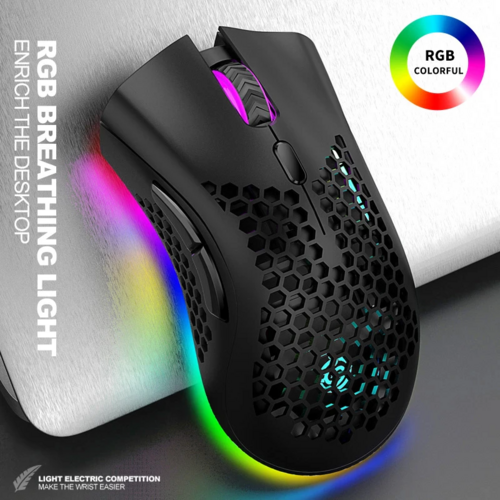 Wireless Mouse Gaming Optical Mouse Cordless 7 Color LED