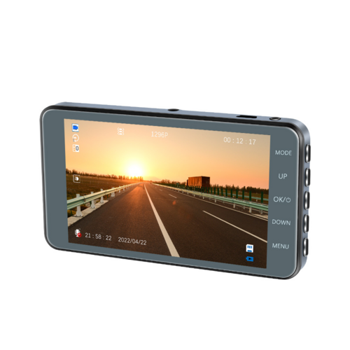Touch Screen Dash Cam 4" 1080P Dual Lens Car DVR Recorder Front And