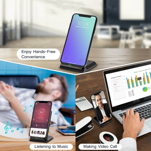 Qi Wireless Fast Charger Charging Pad Stand Dock For Samsung Galaxy