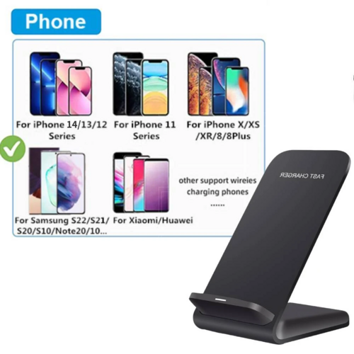 Qi Wireless Fast Charger Charging Pad Stand Dock For Samsung Galaxy