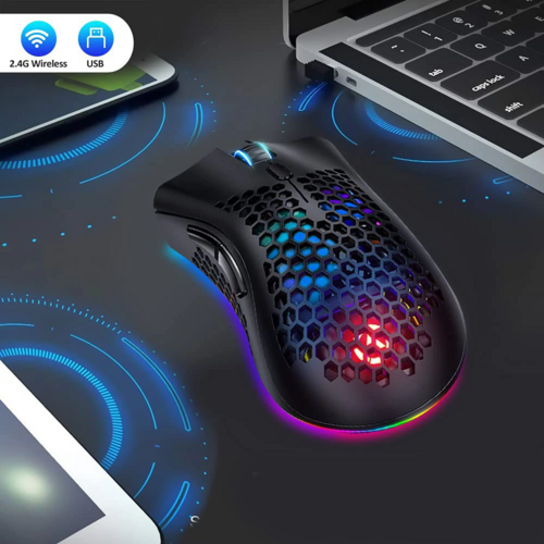 Wireless Mouse Gaming Optical Mouse Cordless 7 Color LED