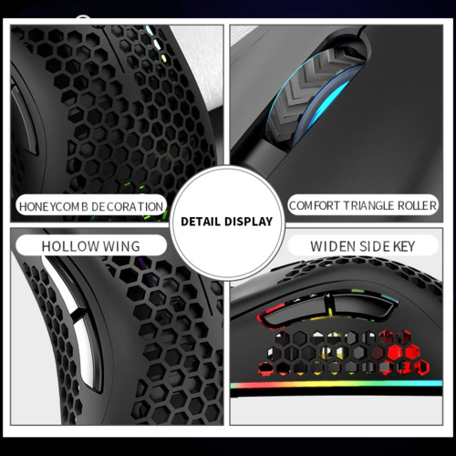 Wireless Mouse Gaming Optical Mouse Cordless 7 Color LED