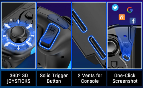 Dual Vibration Handheld Controller Grip Gamepad For Nintendo Switch