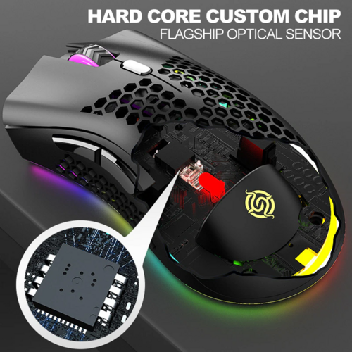 Wireless Mouse Gaming Optical Mouse Cordless 7 Color LED