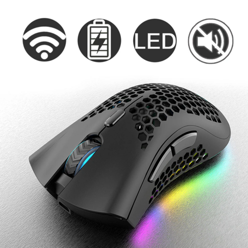 Wireless Mouse Gaming Optical Mouse Cordless 7 Color LED
