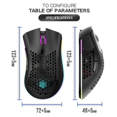 Wireless Mouse Gaming Optical Mouse Cordless 7 Color LED