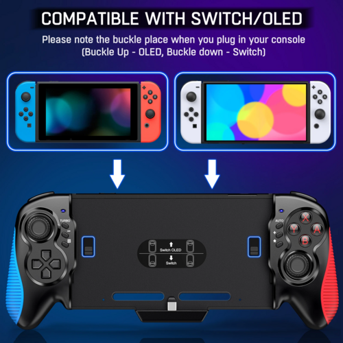Dual Vibration Handheld Controller Grip Gamepad For Nintendo Switch