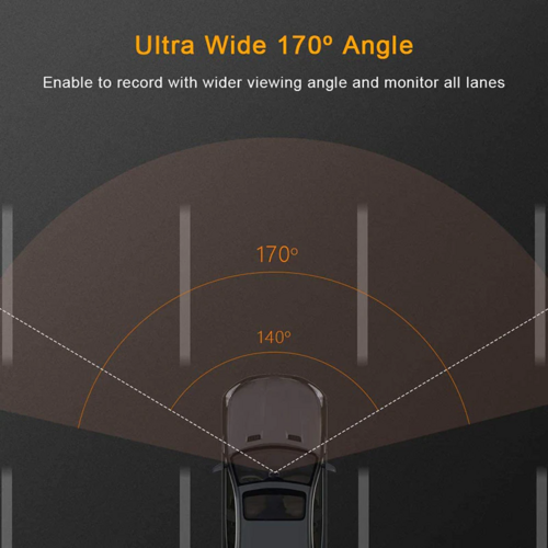 Touch Screen Dash Cam 4" 1080P Dual Lens Car DVR Recorder Front And