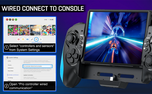 Dual Vibration Handheld Controller Grip Gamepad For Nintendo Switch