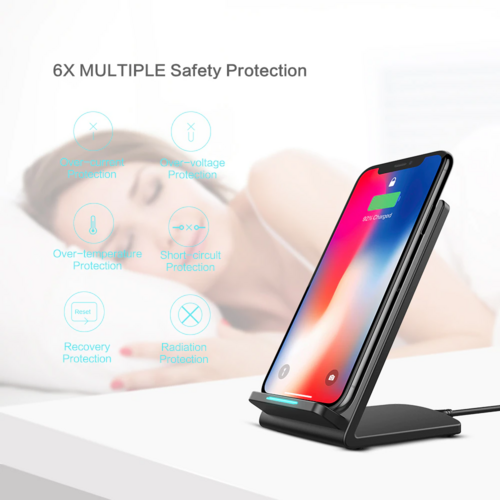 Qi Wireless Fast Charger Charging Pad Stand Dock For Samsung Galaxy