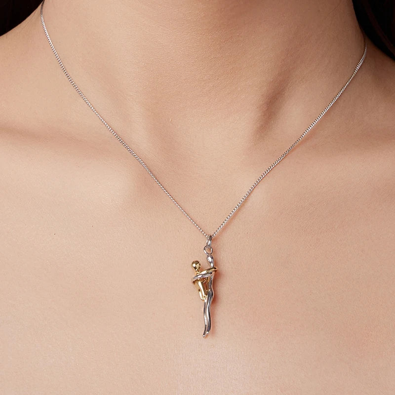 Hug Necklace – 925 Sterling Silver | Mother & Daughter
