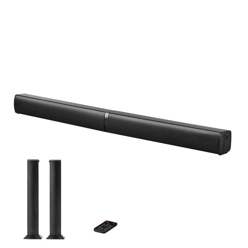 Sound Bar for Smart TV, 2.0 Channel, 32-Inch 2 in 1 Detachable